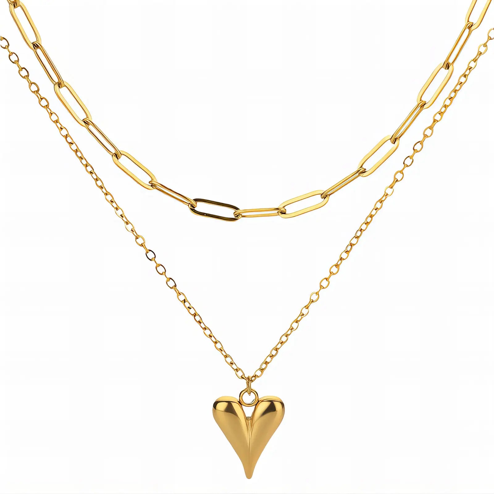 Heart & Link Necklace