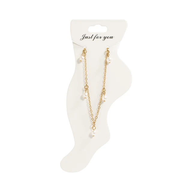 Gold & Pearl Anklet