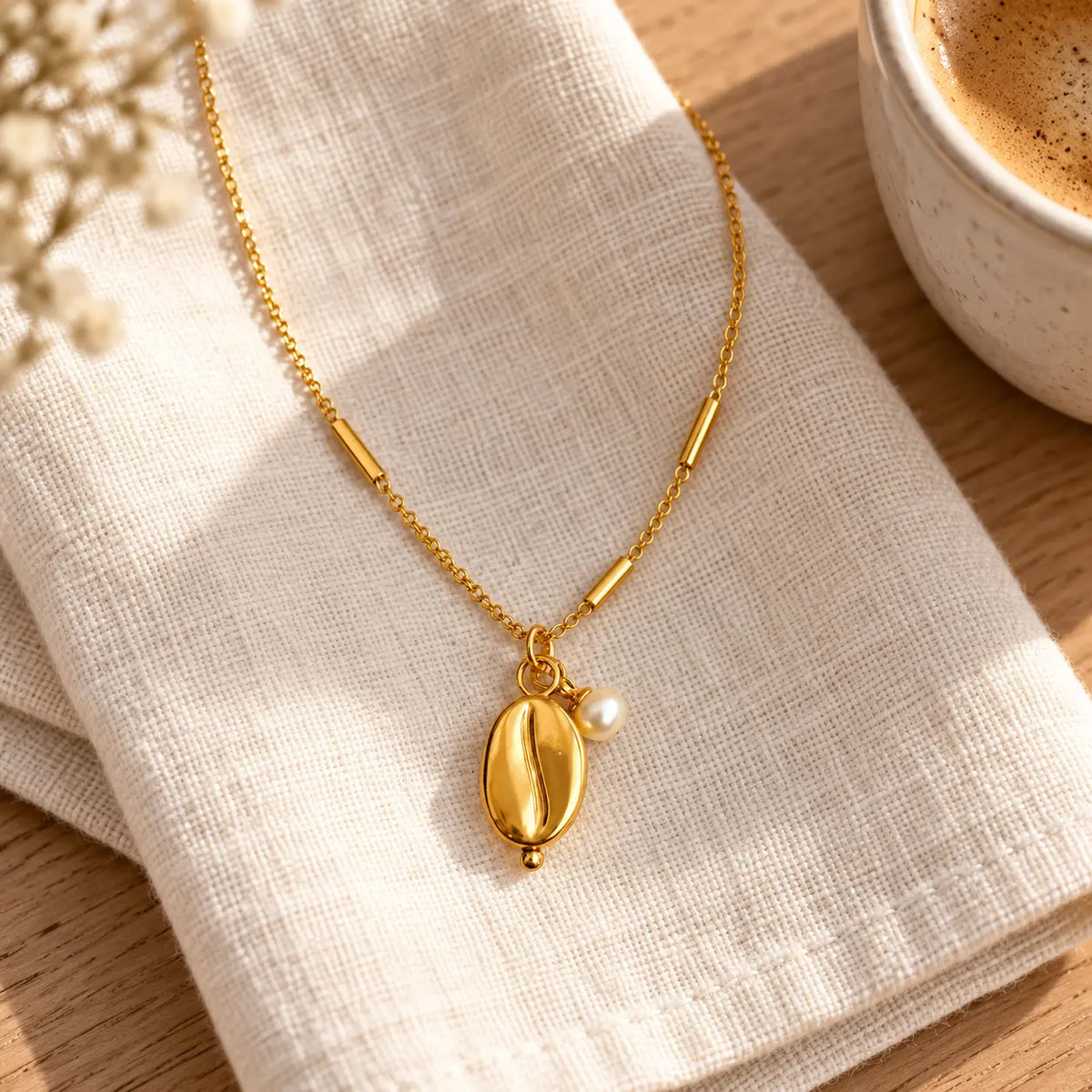 Coffee and Cream Waterproof Necklace