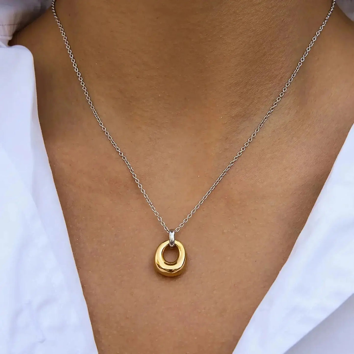 mixed metal necklace
