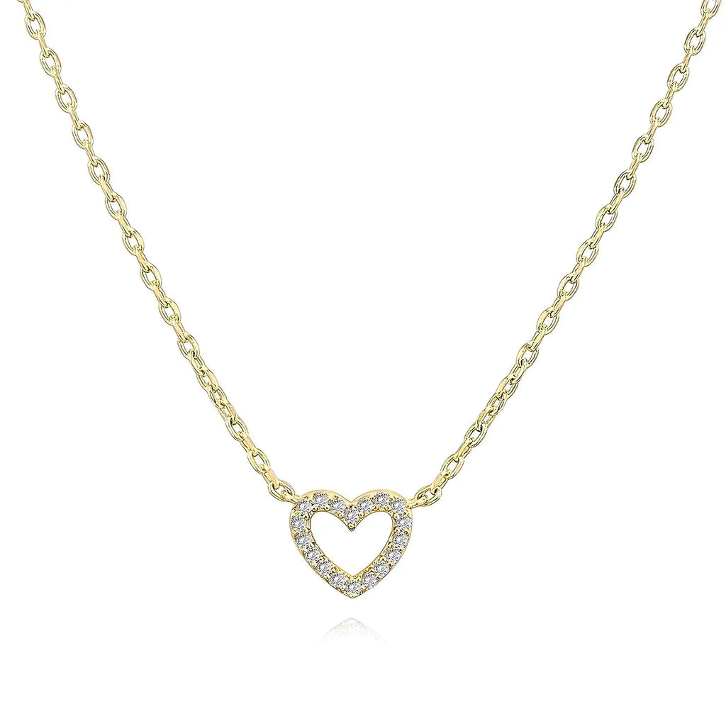 Diamond Heart Necklace | Waterproof 18K Gold Joyce Clark Design