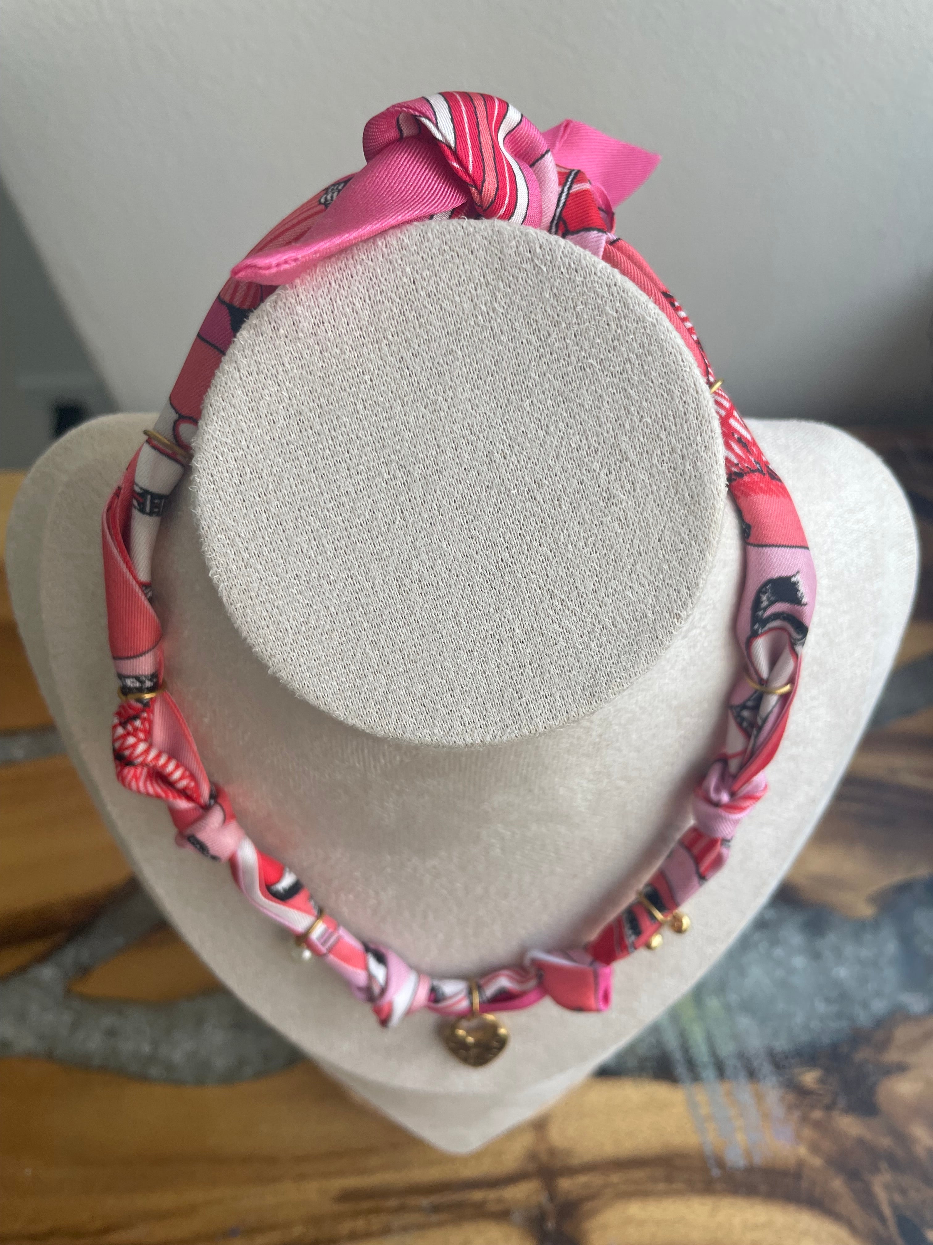 Sweetheart Charm Scarf Necklace