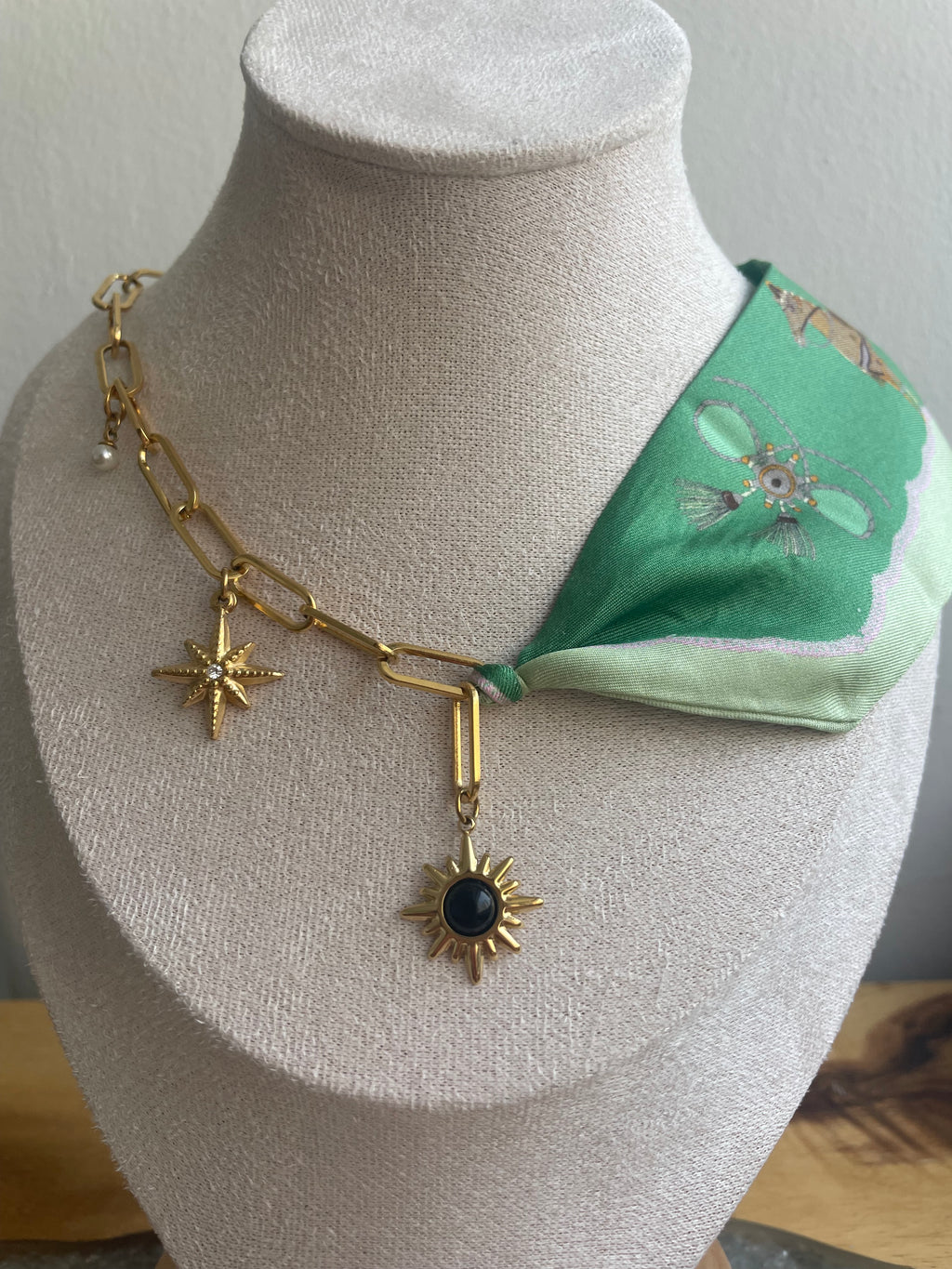 Equestrian Charm Scarf Necklace