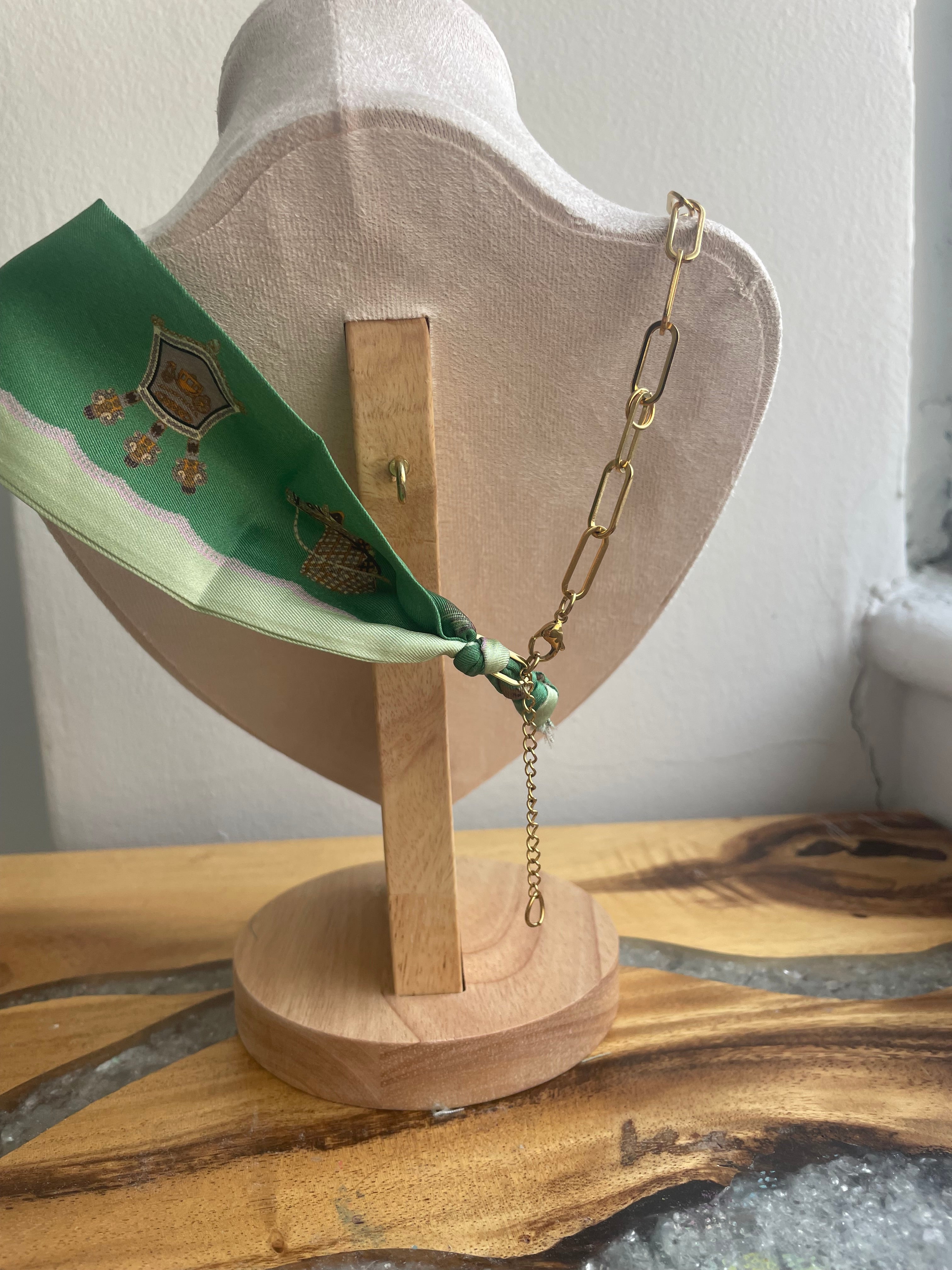 Equestrian Charm Scarf Necklace