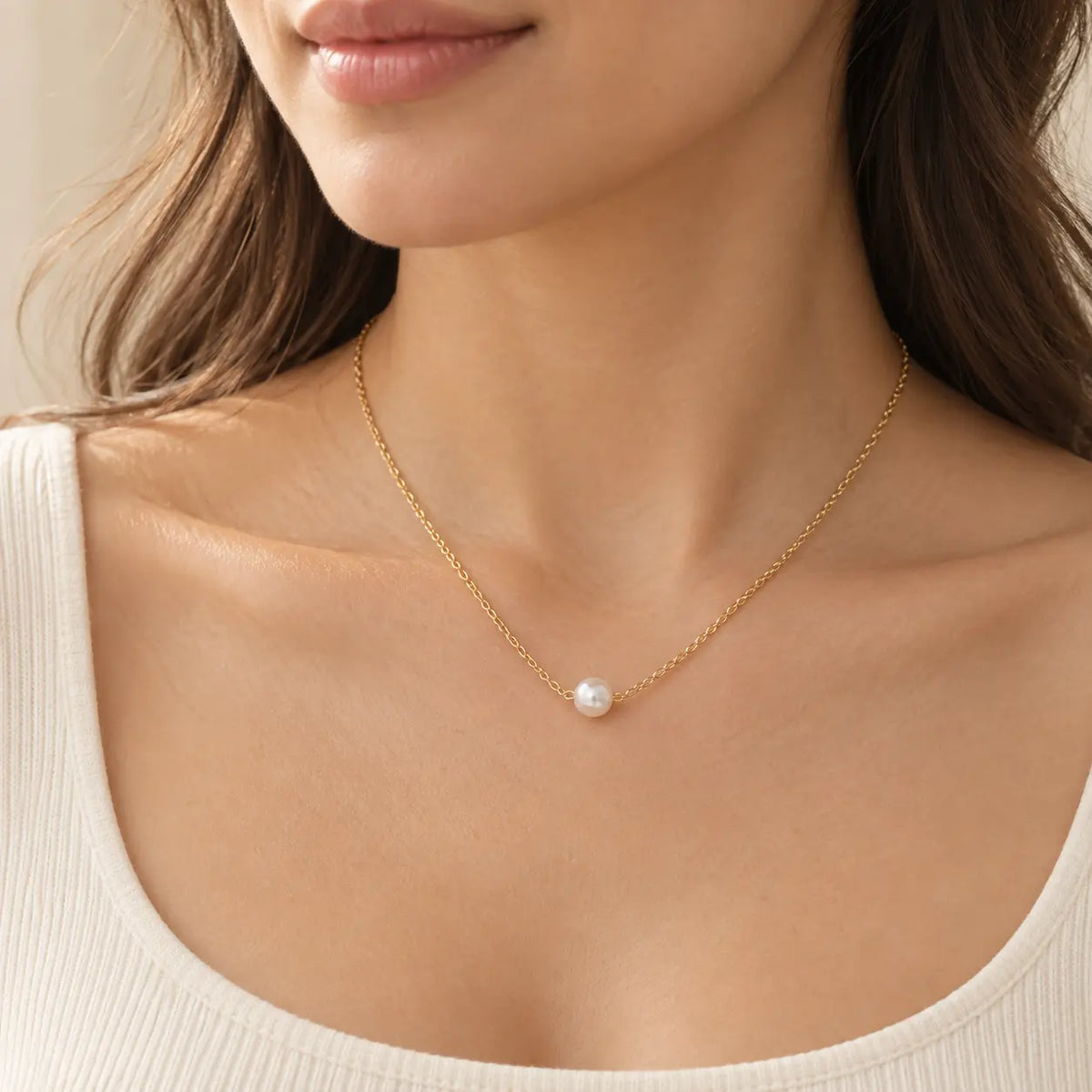 Single Pearl Necklace
