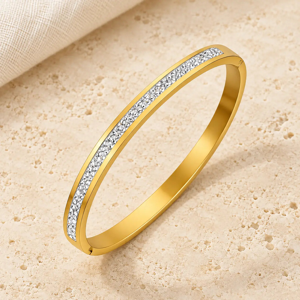 slim diamond line bangle