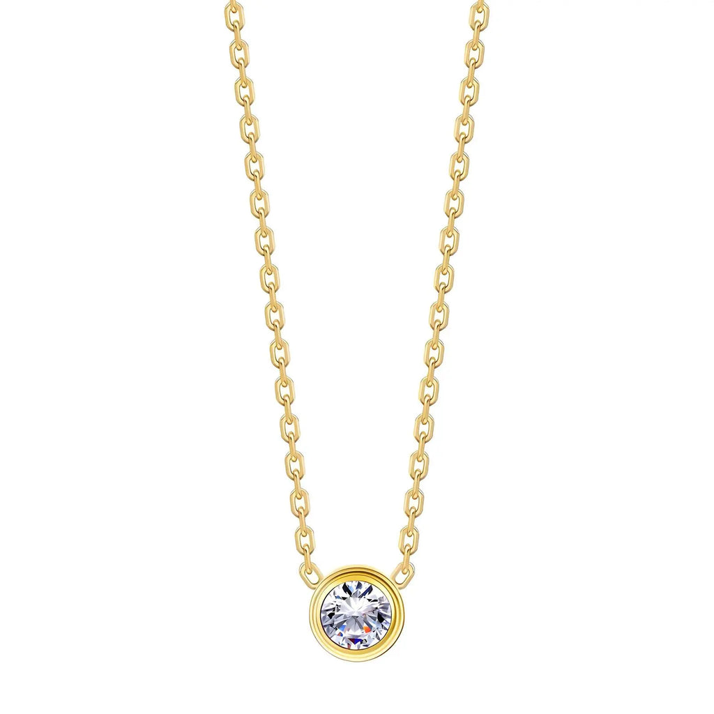 diamond 18K Gold waterproof necklace