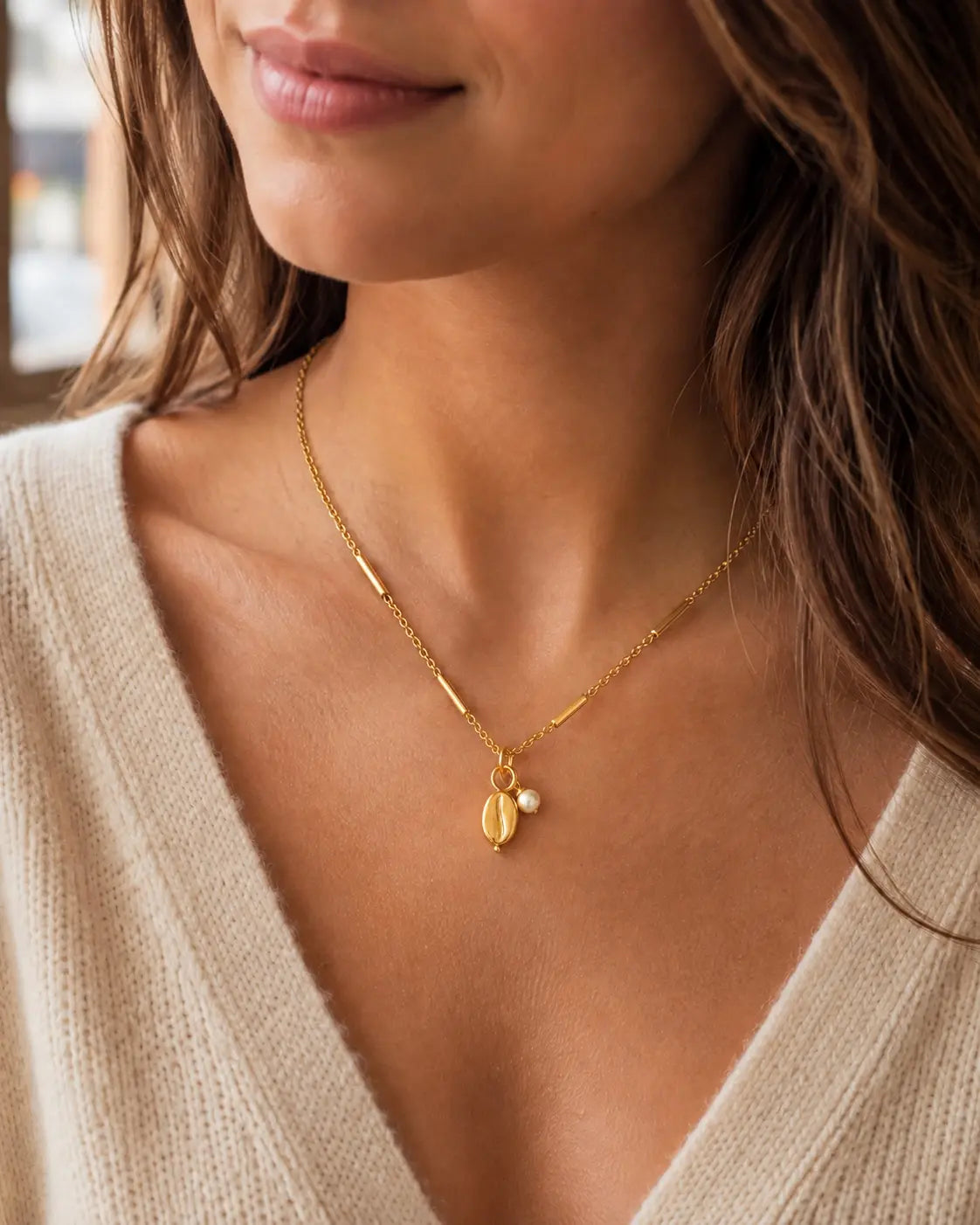 Coffee and Cream Waterproof Necklace