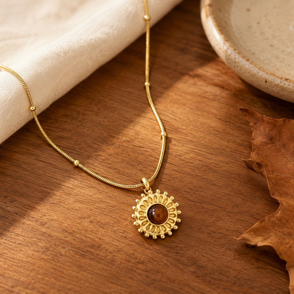 fall sunflower on wood background