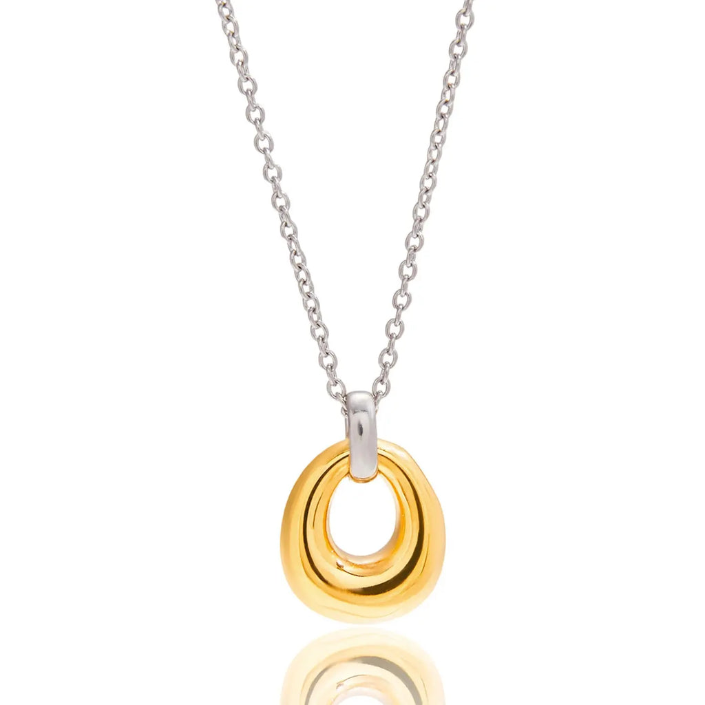 Gold and Silver Oval Necklace | Waterproof