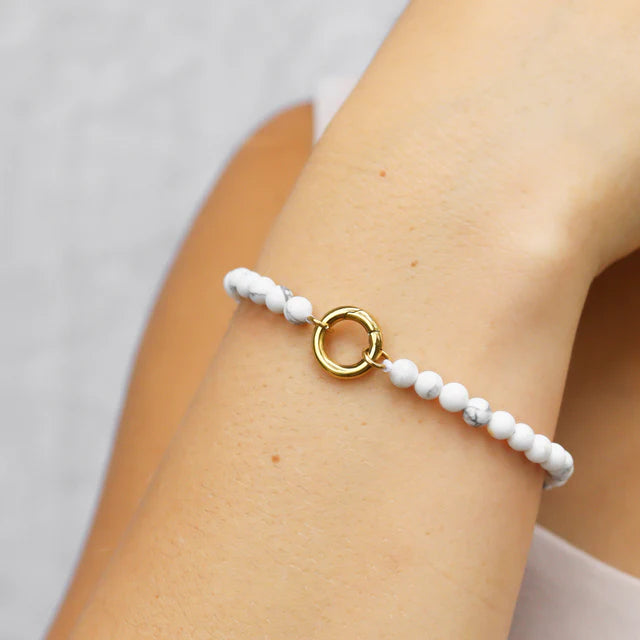 Charm Keeper Bracelet-Semi Precious Natural Stone