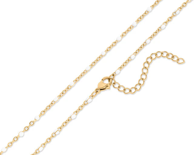 White Confetti Chain Necklace
